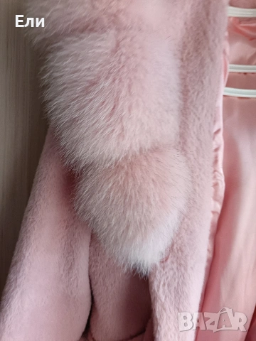 Палто алкантара с естествен косъм от лисица , снимка 7 - Палта, манта - 53272133