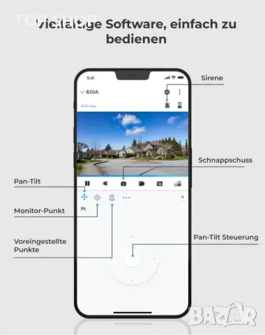 Reolink 4K,8MP PT PoE външна камера с автоматично проследяване,30м.цветно нощно,355° панорама, снимка 4 - IP камери - 48930265