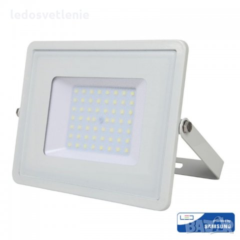 Samsung диод 50W 5г гаранция LED ЛЕД Прожектор (тънък)Светодиоден, снимка 3 - Прожектори - 27223805