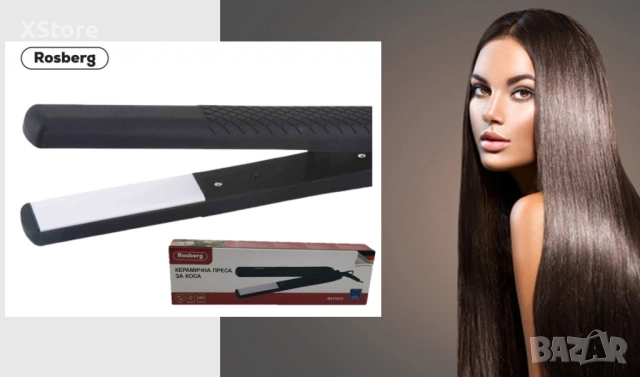 Преса за коса, 38W, Керамична плоча за изправяне, снимка 3 - Преси за коса - 52594993