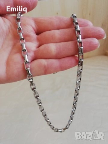 Мъжки Ланец от Медицинска стомана, снимка 5 - Колиета, медальони, синджири - 51944963