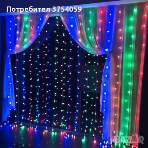 Коледна завеса от лампички , снимка 2 - Други - 51567033