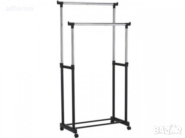 Двойна закачалка за дрехи, практична подвижна закачалка, снимка 4 - Закачалки - 34470827