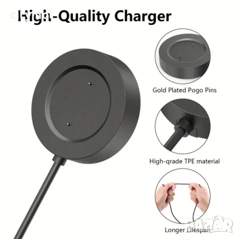 Зарядно за смарчасовници Xiaomi Mi Watch Color Sport / S1 Active, снимка 3 - Смарт гривни - 50397732