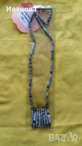 Ръчна изработка на бижута от хартия и квилинг  0.50лв лакирани са със декопажен лак, снимка 4 - Колиета, медальони, синджири - 28324271