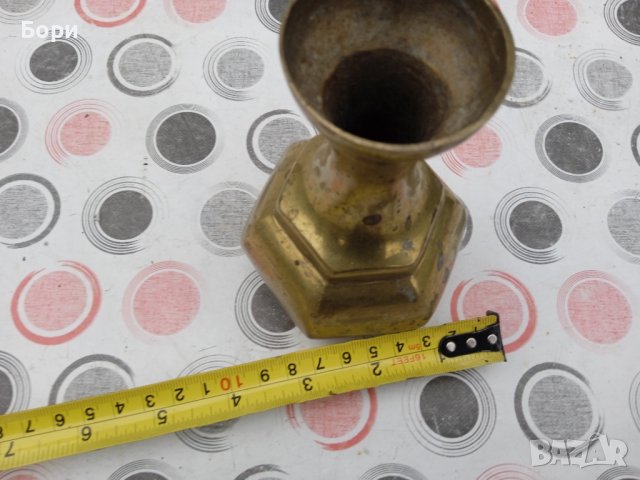 Стара ваза от меснг, снимка 7 - Други ценни предмети - 38989647