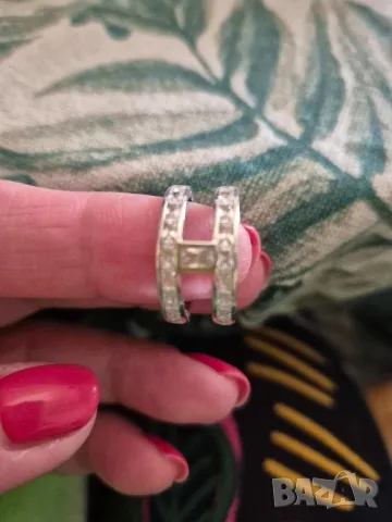 пръстен сребро и циркони, снимка 3 - Пръстени - 47641949