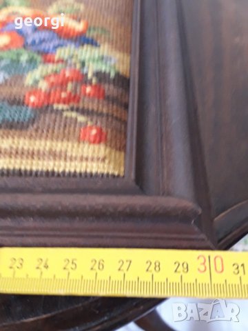 Немски гоблен натюрморт    18/3, снимка 5 - Антикварни и старинни предмети - 32664253