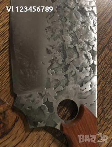  Full Tang Carbon Steel Handmade Chef Knife High Quality кухненски сатър 1250 гр, снимка 3 - Ножове - 40701452