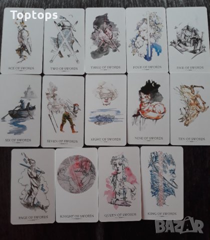 Таро карти, различни от масовите: Ink Witch Tarot & Linestrider Tarot, снимка 10 - Карти за игра - 33677966