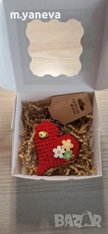 ръчно плетени сърца, снимка 4 - Декорация за дома - 53189935