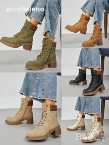 Дамски боти с връзки, 5цвята 