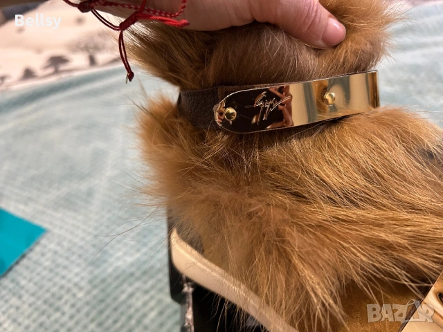 Боти естествен косъм лисица, снимка 2 - Дамски боти - 53323469