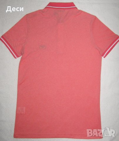 Мъжка тениска Fendi с яка цвят корал, снимка 5 - Тениски - 32396570