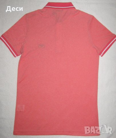 Мъжка тениска Fendi с яка цвят корал, снимка 5 - Тениски - 32396570