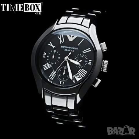 Emporio Armani AR1401 Ceramica Chronograph. Нов дамски часовник, снимка 2 - Дамски - 38773260