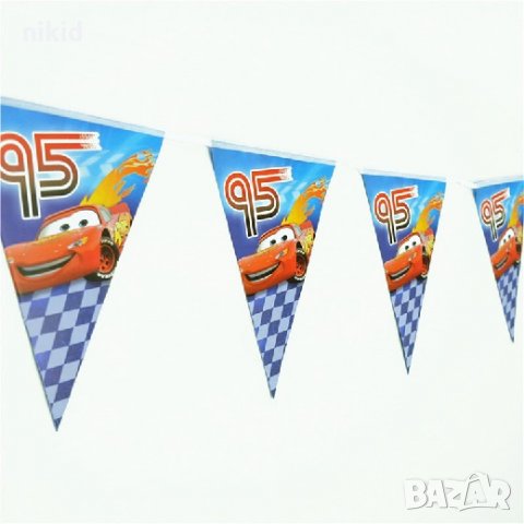 маккуин макуин mcqueen cars 10 бр Парти Гирлянд Знаменца Флаг Банер, снимка 3 - Други - 26669005