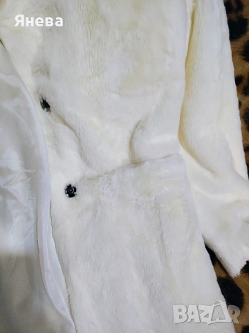 Ново дамско пухено палто+Подарък пухен шал, снимка 6 - Якета - 52025614