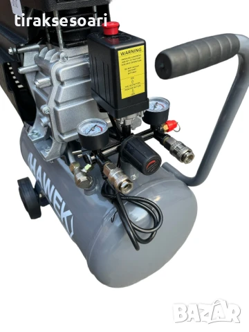  Бутален въздушен компресор HAWEK 25 литра – 1.8kW, 8 bar, маслен, 230V, снимка 2 - Аксесоари и консумативи - 51033791