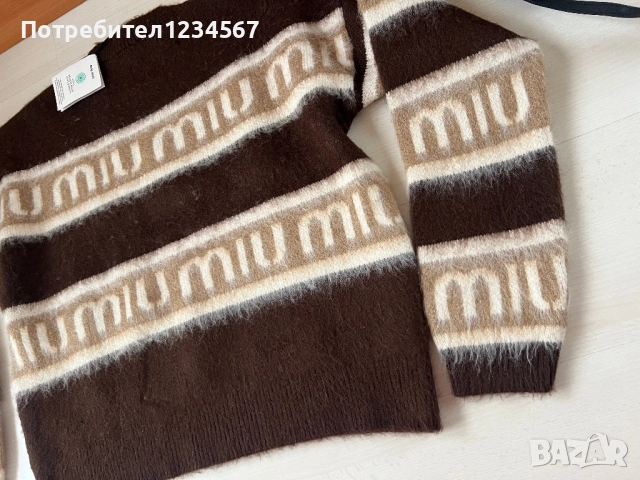 НОВ с етикет Miu miu дамски мек пуловер , снимка 5 - Блузи с дълъг ръкав и пуловери - 52545295