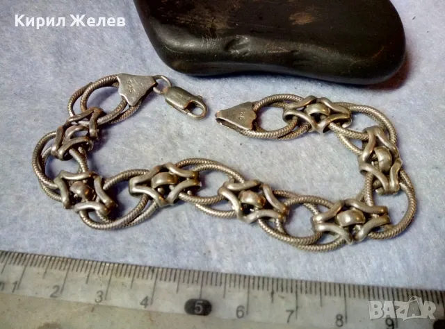 ПРЕВЪЗХОДНА ВИНТИДЖ СРЕБЪРНА ГРИВНА СРЕБРО 925 РЯДКА ПЛЕТКА МАЙСТОРСКА РЪЧНА СТАРА ИЗРАБОТКА 49303