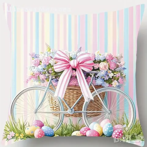 Великденски калъфки за възглавници 45 см. на 45см., снимка 5 - Възглавници - 49521526