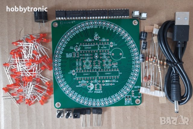 LED таймер 60 секунди, кит за сглобяване LED countdown timer, снимка 1 - Друга електроника - 43938863