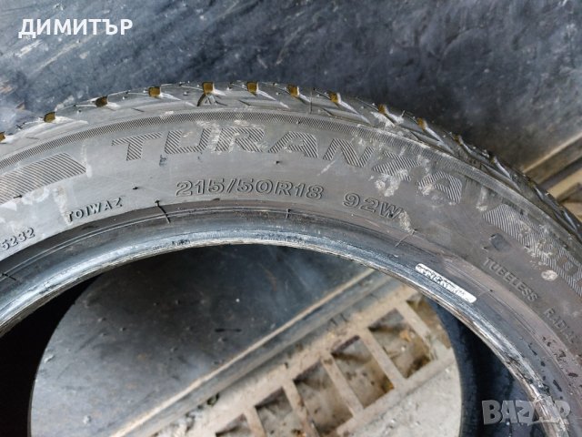 4бр.летни BRIDGESTONE 215/50/18 92W DOT 0221, снимка 6 - Гуми и джанти - 39412244