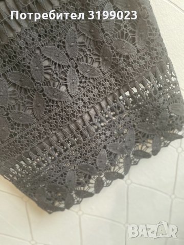 Официална черна рокля дантела , снимка 3 - Рокли - 34834388