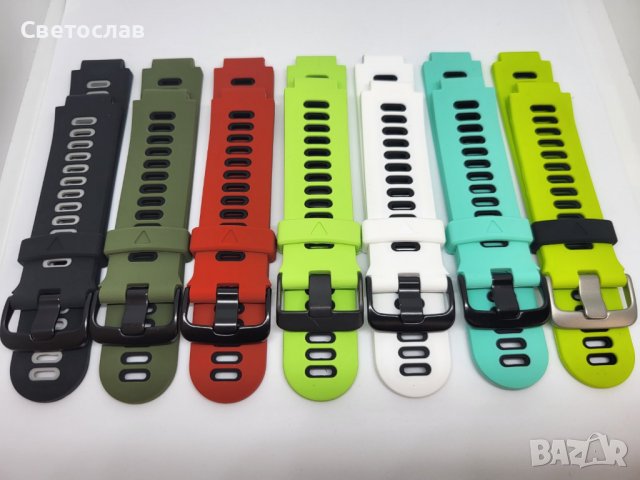 Garmin Forerunner 25/220/230/235/620/630/735xt силиконови каишки, снимка 4 - Каишки за часовници - 23038112
