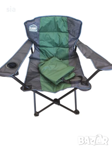 Сгъваем стол за къмпинг, риба, палатка, син/ зелен