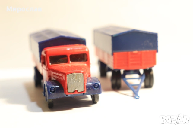 H0 1/87 MAN РЕМАРКЕ КАМИОН МОДЕЛ ТИР, снимка 3 - Колекции - 53200941