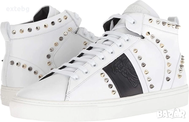 VERSACE оригинални кожени кецове, снимка 8 - Маратонки - 52354140