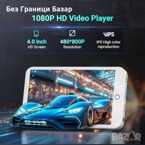 Нов MP3/MP4 плейър 96GB Android 13 Bluetooth WiFi Spotify тъчскрийн музика, снимка 3 - Други - 51129377