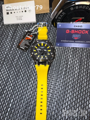 Custom Casio G-Shock GA-2100 CasioOak Yellow Smoke Edition. Brand New , снимка 2 - Мъжки - 52859055