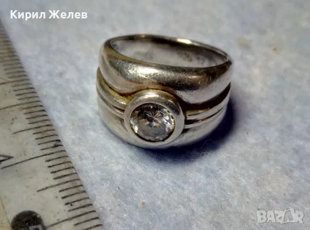 РАЗКОШЕН СКЪПОЦЕНЕН СРЕБЪРЕН ПРЪСТЕН СРЕБРО 925 с ЮВЕЛИРНО ФАСЕТИРАН МОЙСАНИТ 48602, снимка 2 - Пръстени - 49917326