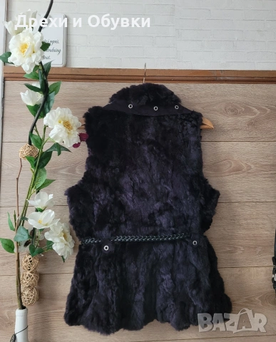 Елек естествен косъм и естествена кожа , снимка 9 - Елеци - 52772904