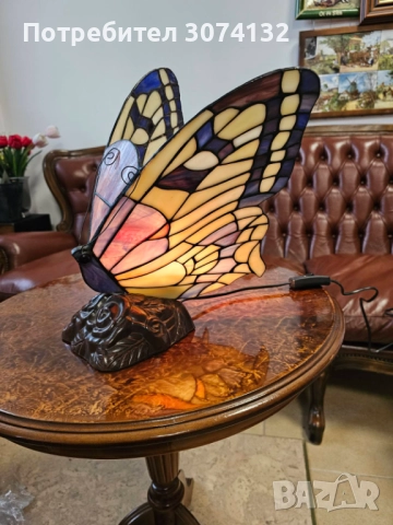 Нощна лампа Тифани, снимка 3 - Настолни лампи - 52421432