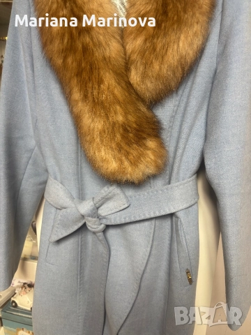 Кашмирено палто естествен косъм, снимка 11 - Палта, манта - 52923236