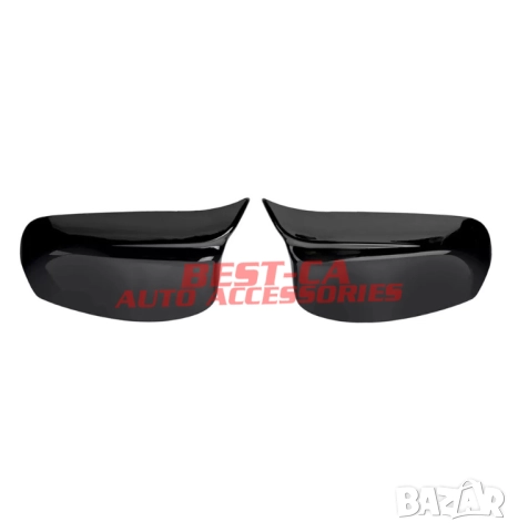 Капаци за огледала със щипки черен пиано лак Batman Style подходящи за BMW E60 E61 pre-facelift , снимка 2 - Аксесоари и консумативи - 52687710