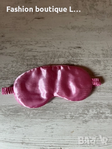 Розова сатенена маска за очи за сън с ластична лента за главата 🌸