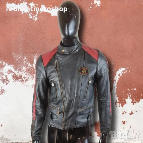 №4498 Мъжко кожено яке, рокерия, снимка 1
