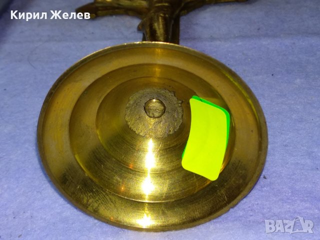 Старо СТИЛНО КРАСИВО МЕСИНГОВО НАСТОЛНО РАЗПЯТИЕ КРЪСТ За ДОМА / КОЛЕКЦИЯ 42673, снимка 11 - Декорация за дома - 43827870