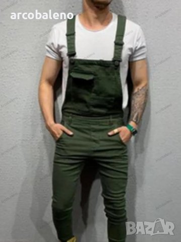 Мъжки дънки с тиранти в нов стил, 5цвята, снимка 12 - Дънки - 39815926