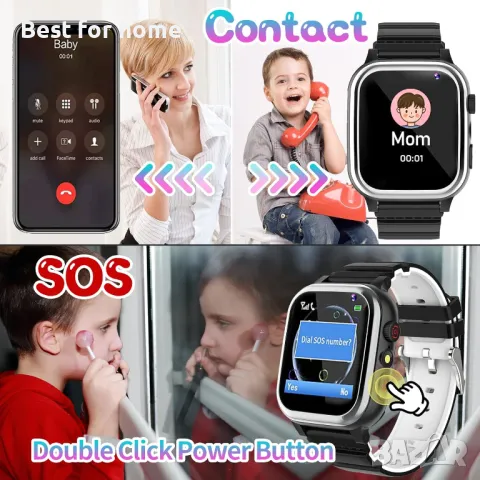 Смарт часовник- телефон JUBUNRER за деца 2025, снимка 4 - Детски - 48735791