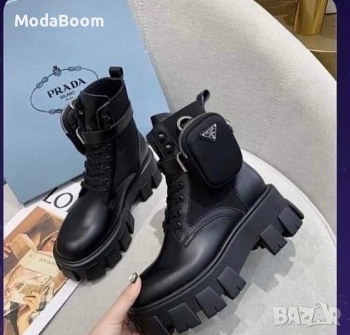 💥Prada черни дамски боти💥
