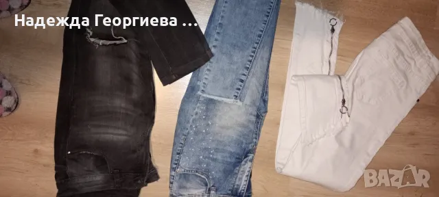 Нови дънки модел SLIM с ципове и декорации, снимка 3 - Дънки - 48071997