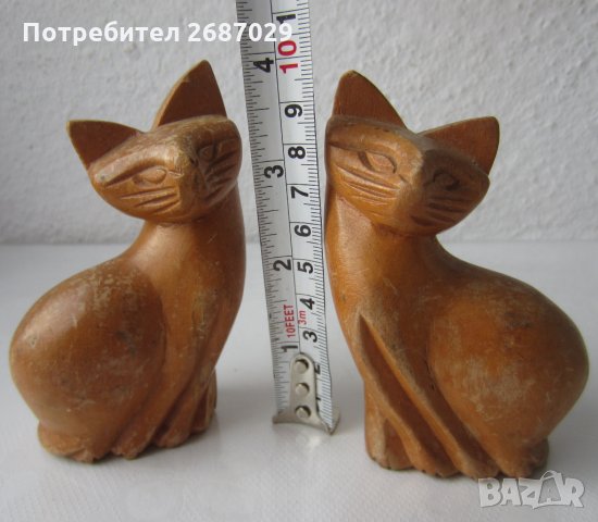 Няколко различни: 2 бр, дървени куче териер, котка, дърворезба фигура хипопотам чайка пано Норвегия, снимка 6 - Статуетки - 28974865