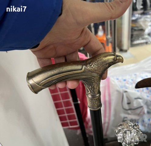 бастун с метална држка глава на кобра вграден кинжал 40см много здрав, снимка 4 - Други - 42944171