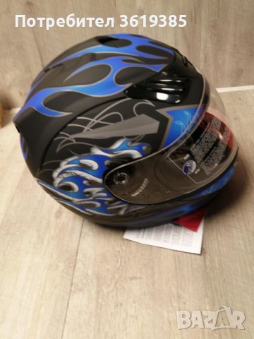 Мотоциклетна каска за цялото лице Protectwear H-510-BL- М, снимка 7 - Аксесоари и консумативи - 40059198
